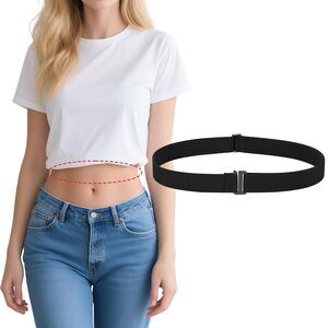 6546 Crop Tuck Band For Women Adjustable Tucky Waist Belt Tucking Shirts